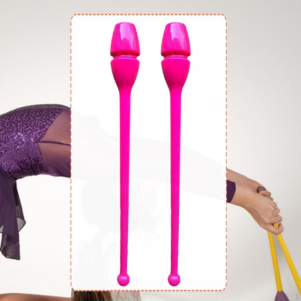 2 Pieces Rhytmic Gymnastics 44cm Easy to Control Training Equipment Exercise Pole for