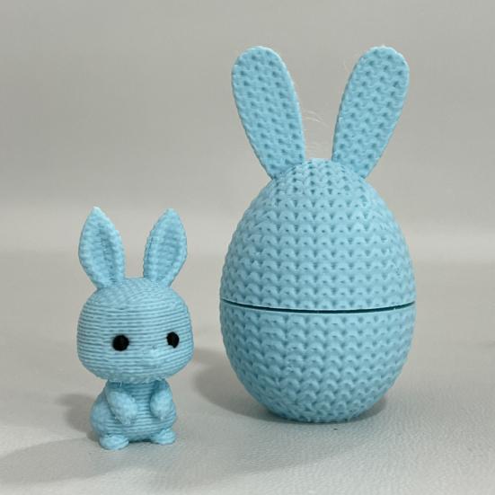 3D-gedrucktes Osterhasen-Ei Vorgefülltes Osterei mit Hase darin Osterkorb-Füller für Zuhause Büro Schreibtisch Dekoration