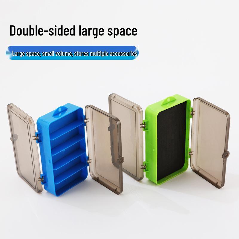 Portable Double-Sided Micro Lure & Fish Hook Storage Box - Large Capacity