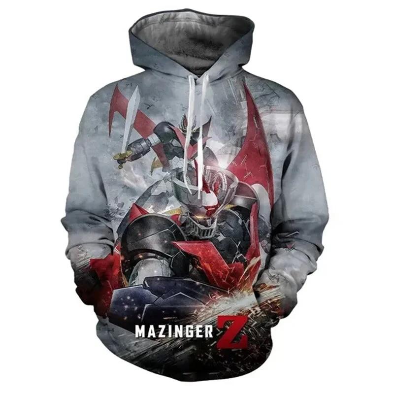 Anime Mazinger Z Hoodies 3D Print Hoodie Men/women Long Sleeve Fashion Hooded Men Fashion Kids Hoodie Y2K Unisex Clothing
