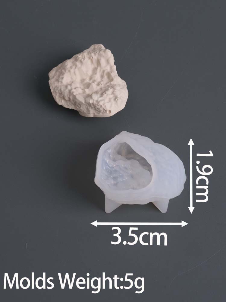 DIY Stein Kerzenhalter Beton Silikonform Zement Schmuck Aufbewahrungsschale Form Gips Untersetzer Verzierung Harz Formen Heimdeko Geschenk