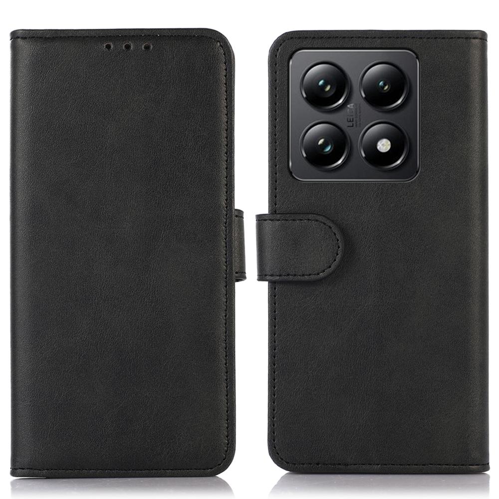 Für Xiaomi 14T Pro Hülle Kuhleder Textur Leder Brieftasche Handyhülle mit Ständer