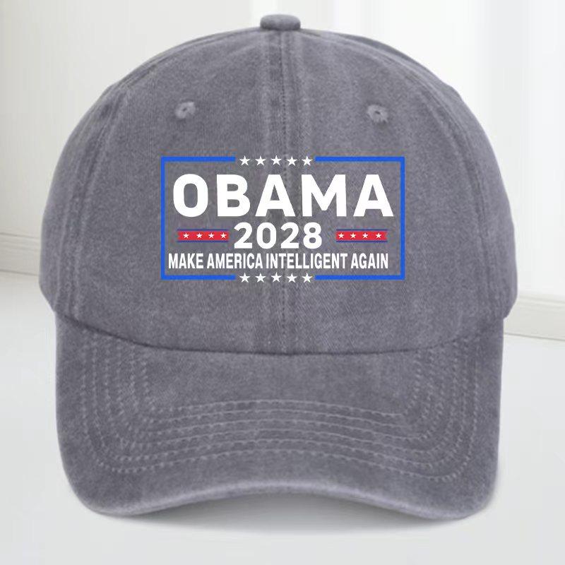 Obama 2028 Unisex Basebollkeps, en design som gör Amerika smart igen, med justerbar storlek