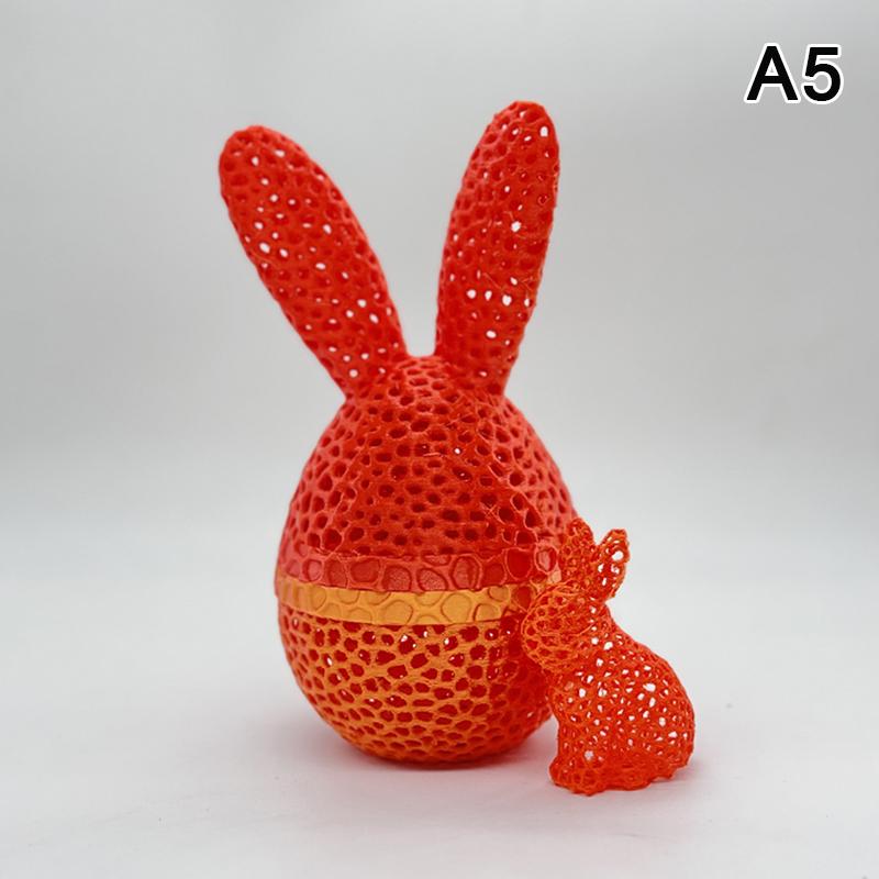 

Фигурки пасхальных яиц и кроликов, напечатанные на 3D-принтере, Кролик в яйце, Набор полых яиц-кроликов, Игрушки для охоты за пасхальными яйцами, Настольные украшения