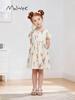 Malwee Cute Summer Princess Dress - Round Neck, Short Sleeve for Girls