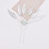 Alloy Peacocks Leaf Hair Stick Hairpieces with Rhinestones Thai Ethnic Hair Ornament Daily Hairstyle Embellishment