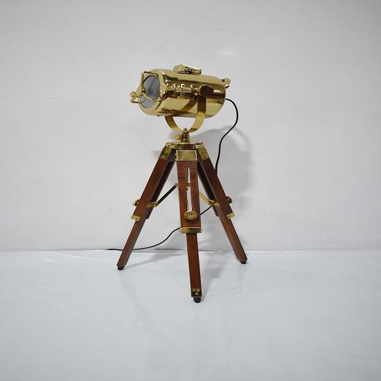 Messing mit braunem Stativ Strahler Stil Heimdekoration, Bürodekoration Schick Kleine Größe Tischstrahler 24 Zoll Geschenkartikel