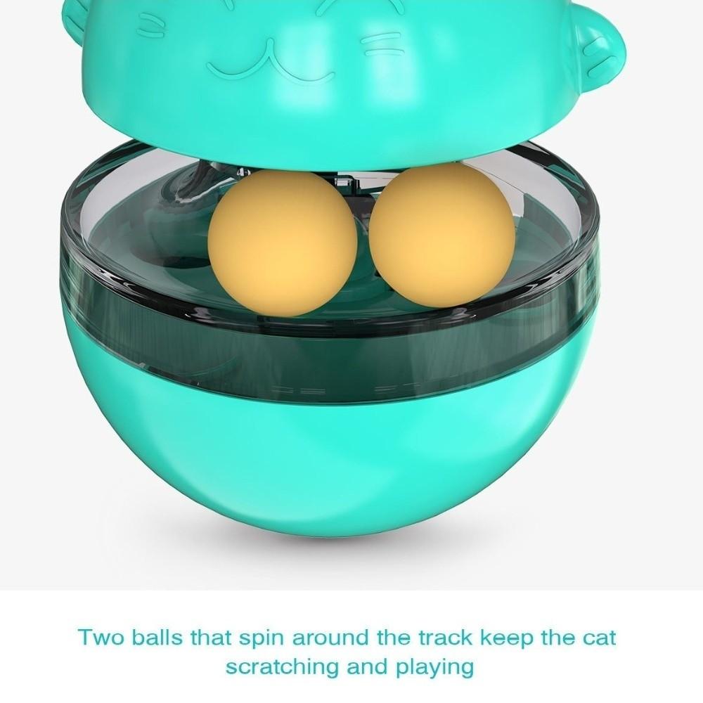 Treat Dispenser Cat Turntable Toys Interactive Cat Teasing Stick  for Relieve Boredom