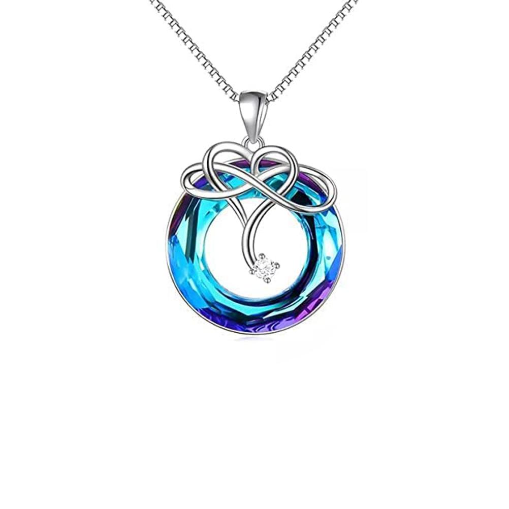 For Daughter I Love You Crystal Necklace Earrings Gift for Daughter Jewelry Pendant Father Daughter