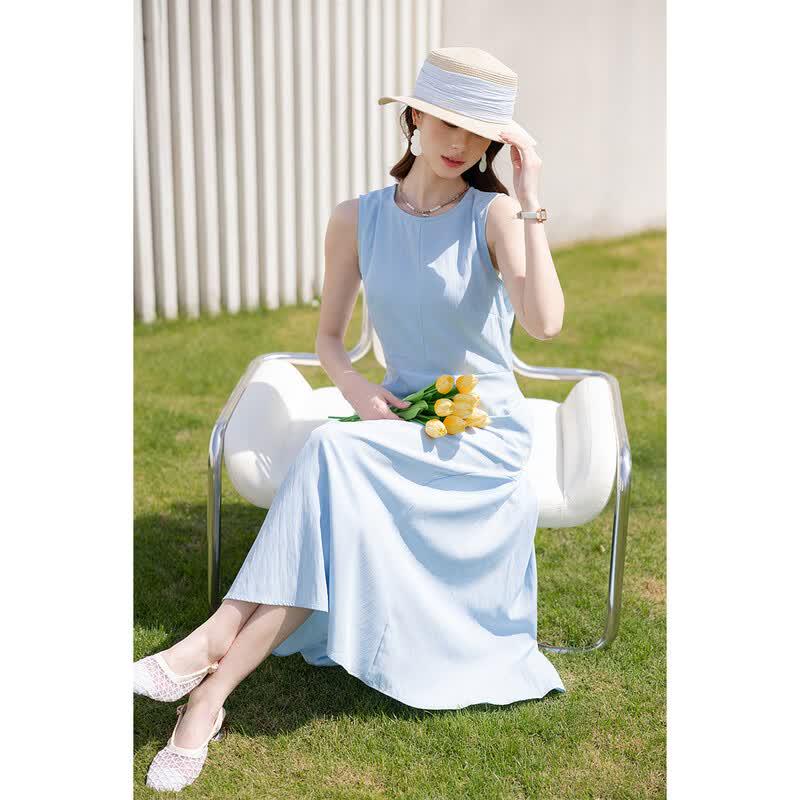 Mocana Women's Elegant French Sleeveless Dress
