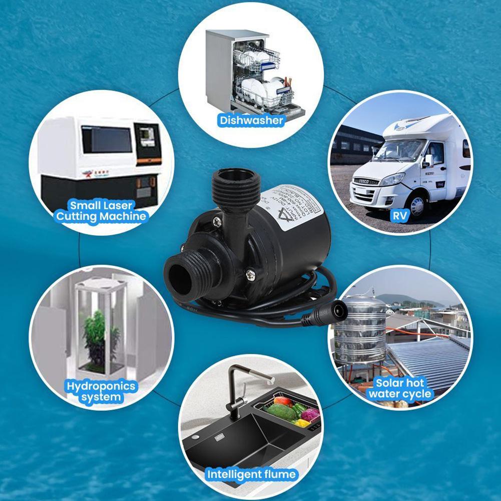 Garden High Pump DC 12V Brushless Water Pump 18W High Water Pump IP68 Waterproof Low Noise High Performance