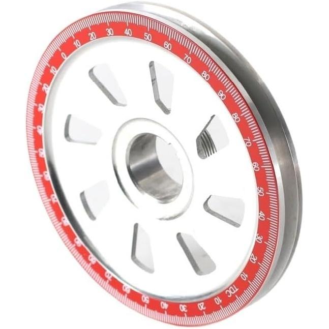 Red Color for Empi 9114 for Vw for Beetle Bug Aluminum Crankshaft Stock Size Pulley W/Holes & Red Timing Marks for Quali