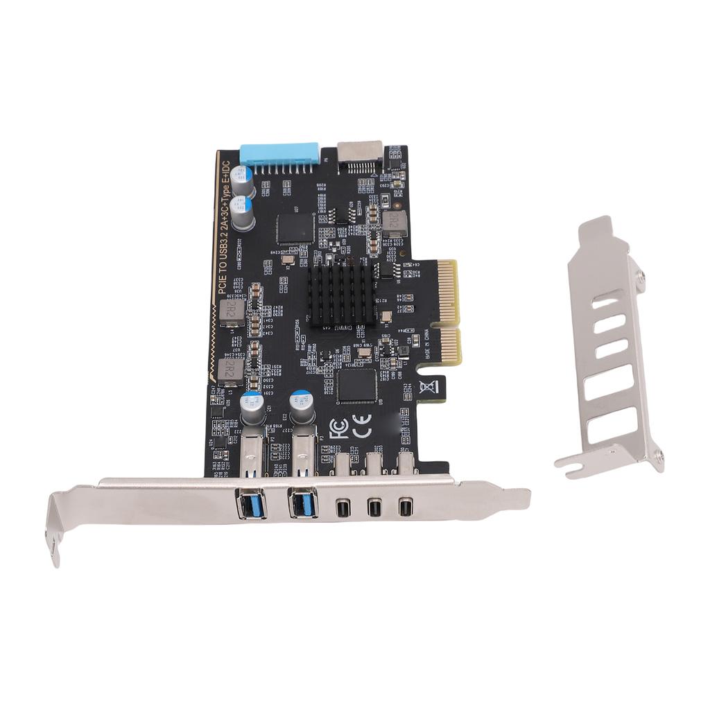 PCIe to USB 3.2 Gen 2 Card 10Gbps 3 USB Type C and 2 USB Type A PCI Express Expansion Card for Windows for Linux