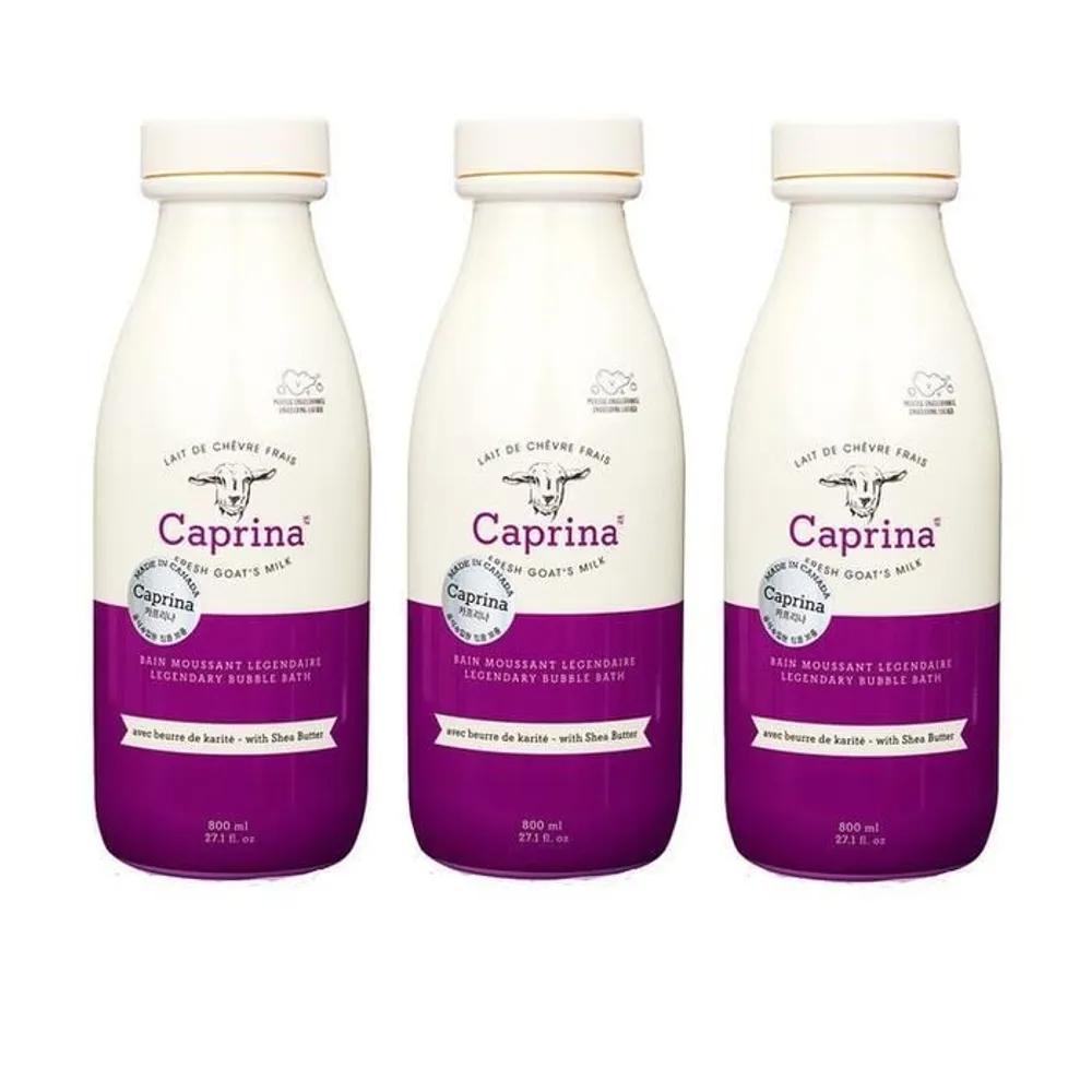 Caprina Goat Milk Bubble Bath (Shea Butter Scent) 800ml X 3