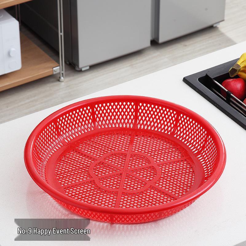 Free Shipping Multi-Purpose Round Plastic Sieve with Winnowing Basket for Dried Goods