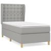 VidaXL Lit à sommier tapissier avec matelas Gris clair 80x200 cm Tissu - Modèle 3128797