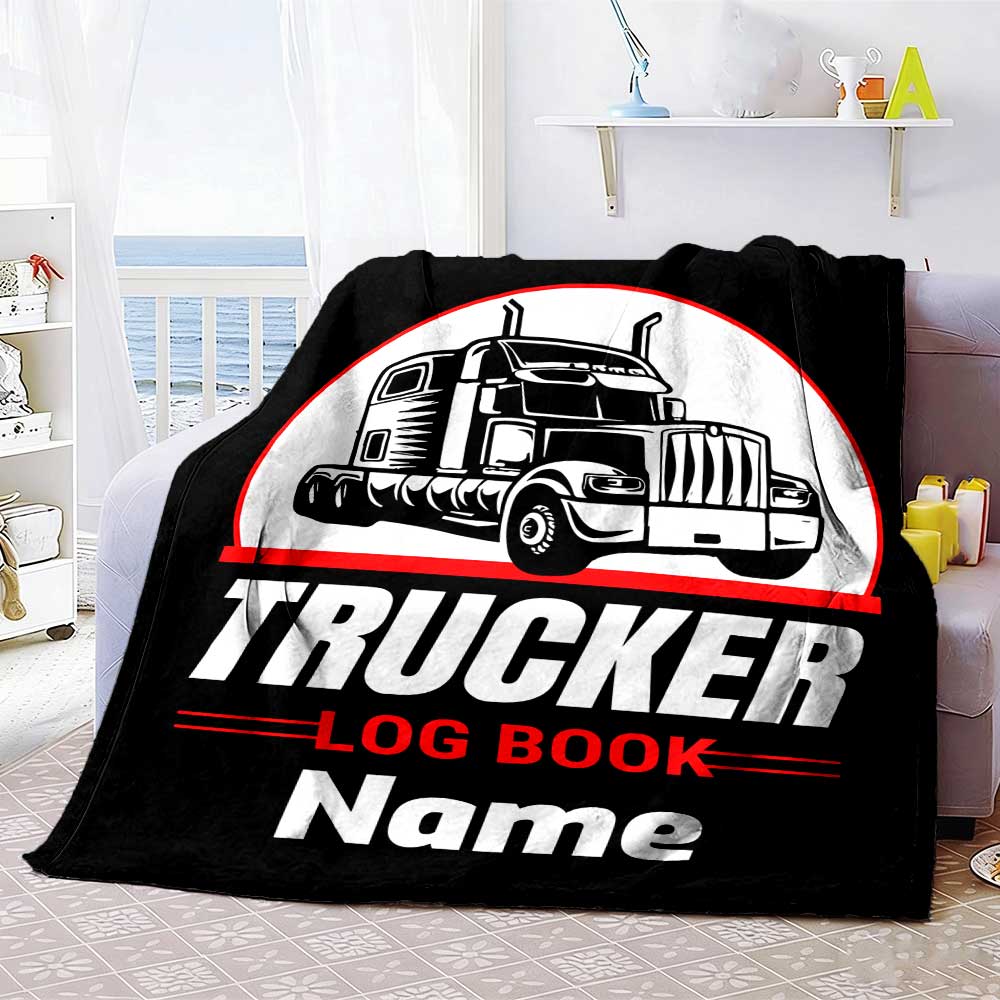 Truck Personalized Name Blanket Throw Personalized Blanket Soft Warm Cozy Throw For Bed Sofa Office Chair Livingroom Ideal for All Seasons