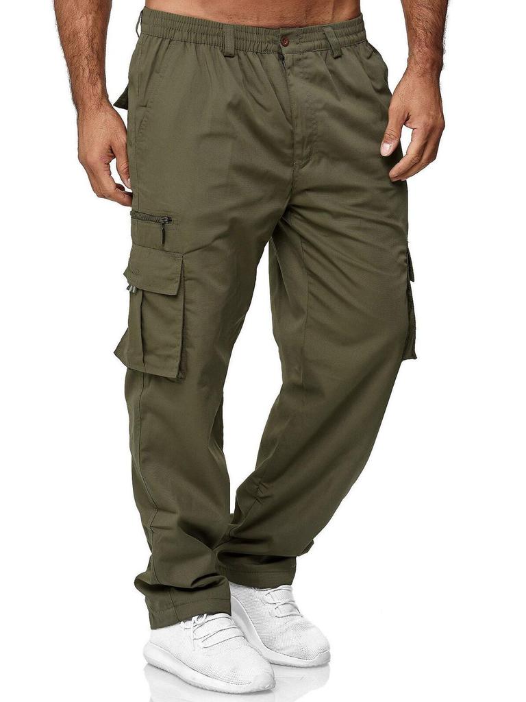 2024 Men's Versatile Multi-Pocket Cargo Pants – Casual Loose Straight Leg Fashion Trend
