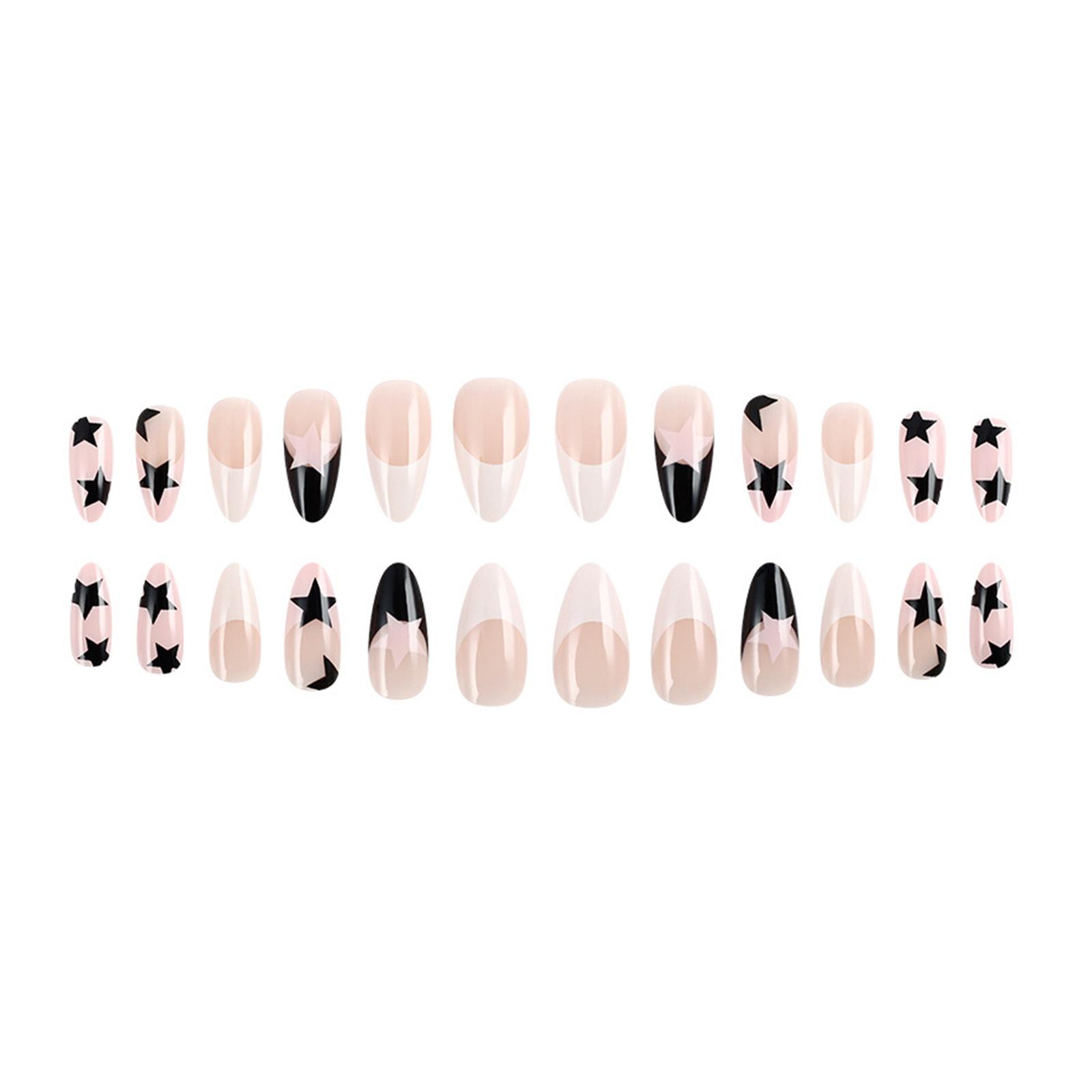 

Накладные ногти в форме миндаля, глянцевые, накладные ногти, натуральные, полностью покрывающие накладные ногти, акриловые клеи для ногтей для женщин