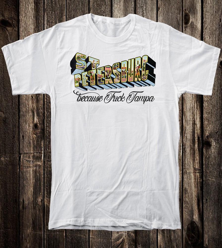 Retro Travel Tee T Shirt Vtg Tourist State Florida St Petersburg F*** Tampa Unisex T-Shirt XL