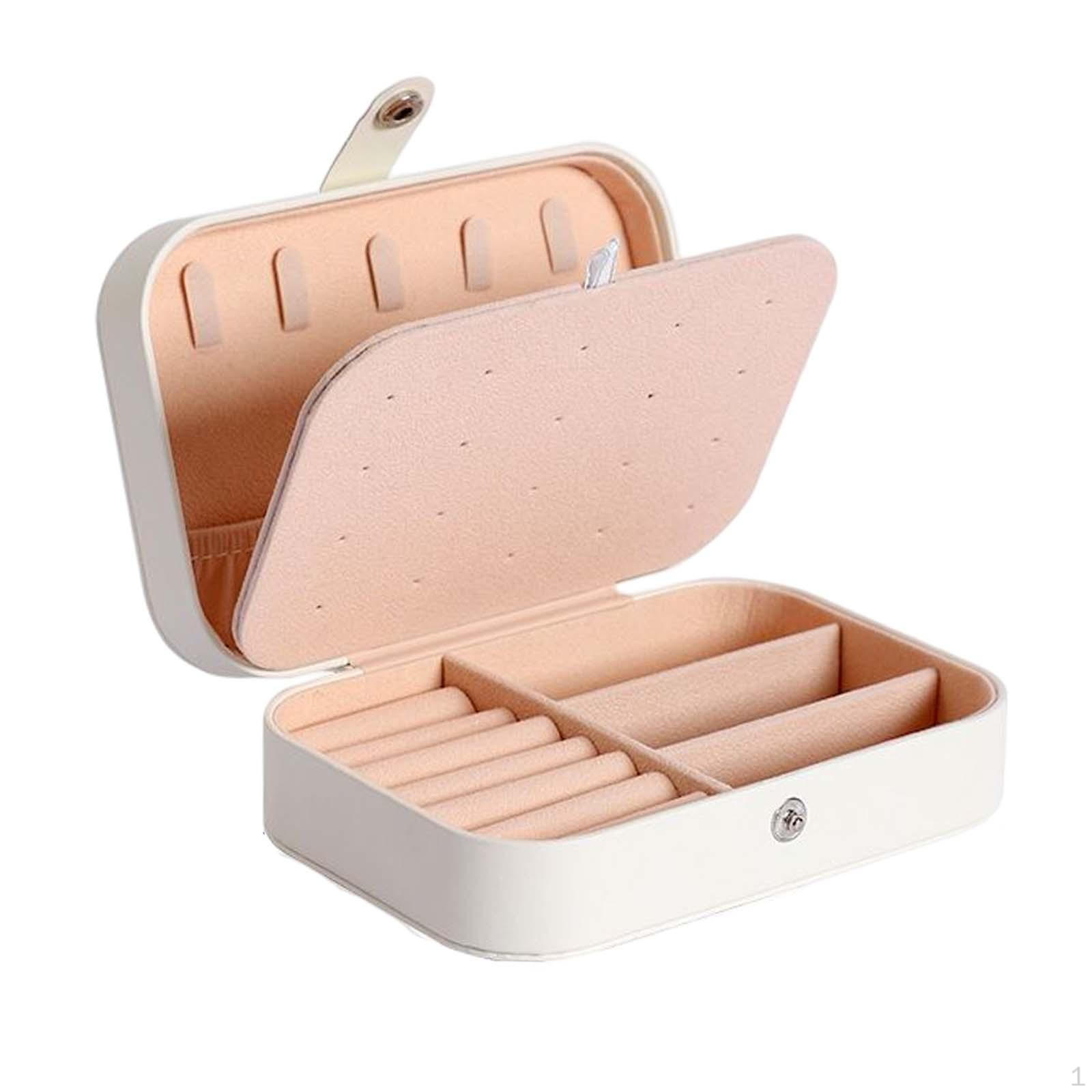 Elegant Jewelry Storage Box with Hanging Hooks - Stylish Organizer for Watches and Earrings