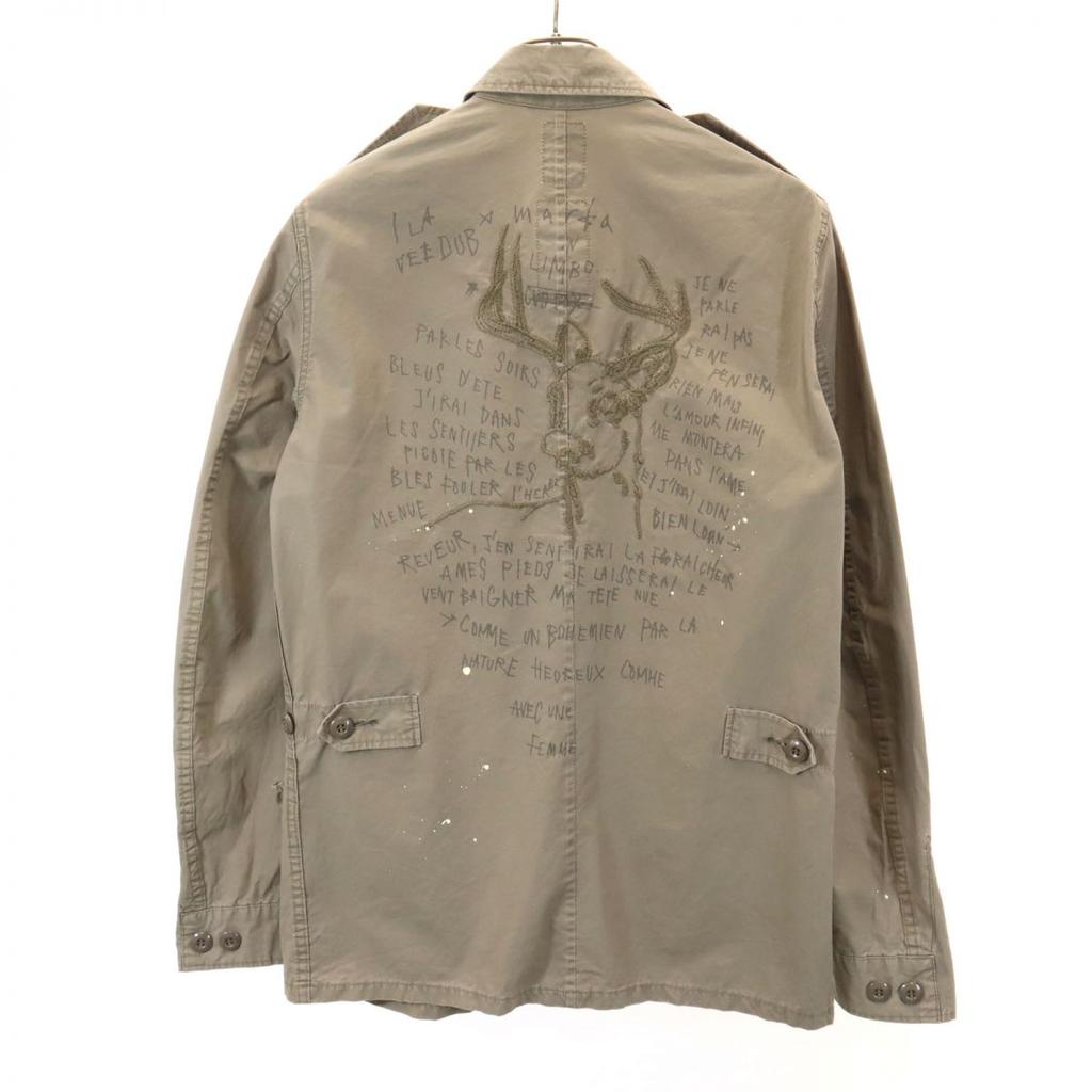 marka made in Japan Back Print Embroidery Military jacket 2 Beige Men's Used