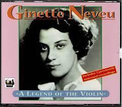 

CD GINETTE NEVEU - A Legend of the Violin Tribute to TAH355357 Tahra 1999 France Classical Used