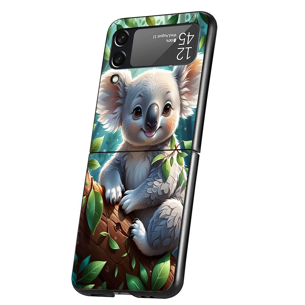 Koala Kawaii Cute Animal Phone Case For Samsung Galaxy Z Flip 7 6 5 4 3 5G Cover ZFlip7 ZFlip6 ZFlip4 ZFlip5 ZFlip3 Coque Fundas