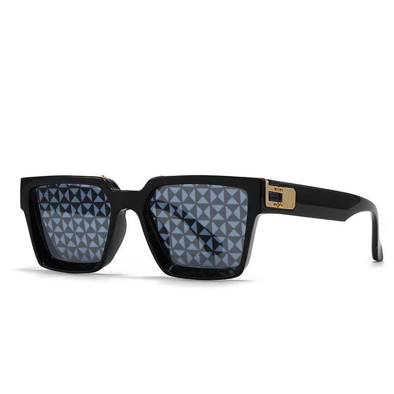 Retro Fashion Luxury Brand Square Sunglasses Unisex Vintage Oversized Shades Gradient Lens Sun Glasses For Men Women