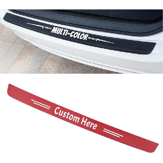 

Настраиваемый протектор двери, протектор порога двери из кожи с карбоновым волокном для автомобилей, защита кромки двери автомобиля, защита порога красный