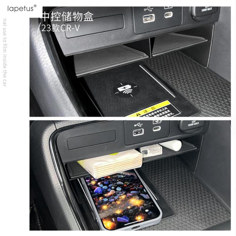 Central Console Secondary Storage Box Organizer Container Phone Holder Tray Interior Accessories For Honda CR-V CRV  2024