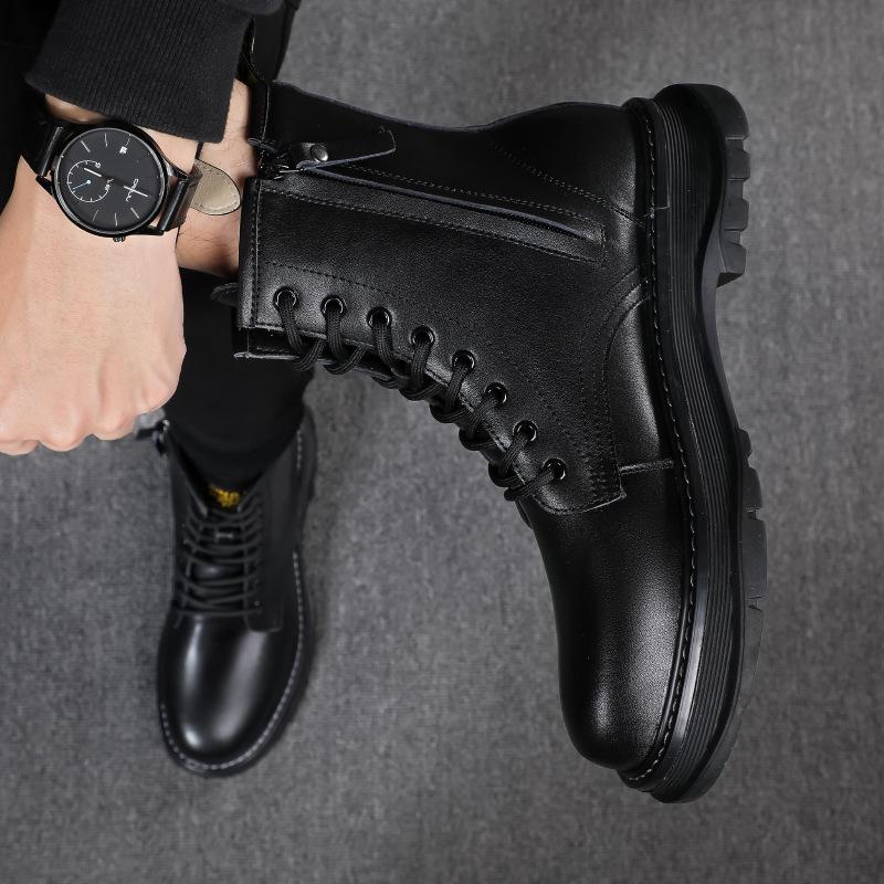 Trendy Herbst/Winter Herren High-Top Martin Stiefel im britisch-koreanischen Stil