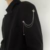 Chain Tassel Planet Suit Pin Brooch Single-Stitched Corsage Mourning Brooch