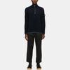 Stone Island Solid Color High Neck Half Zip Long Sleeve Sweater Men sweater Blue 8115516C1-V0020
