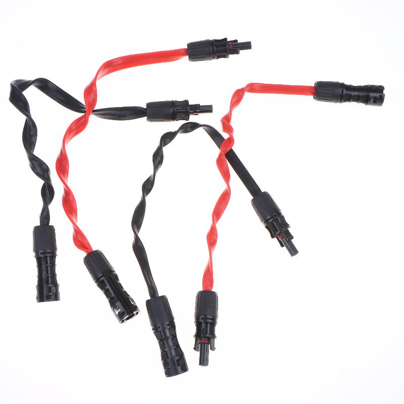 Flexible Flat Solar Panel Extension Cable 12AWG 10AWG Secure Connector for Outdoor Garden Power Station
