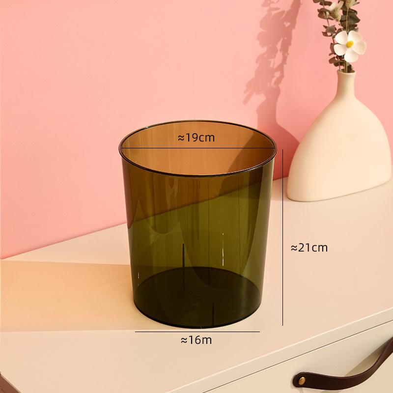 Transparent Trash Can - Large Household Unsealed Flower-shaped Trash Bin - Tall Office Room Garbage Can - Paper Basket