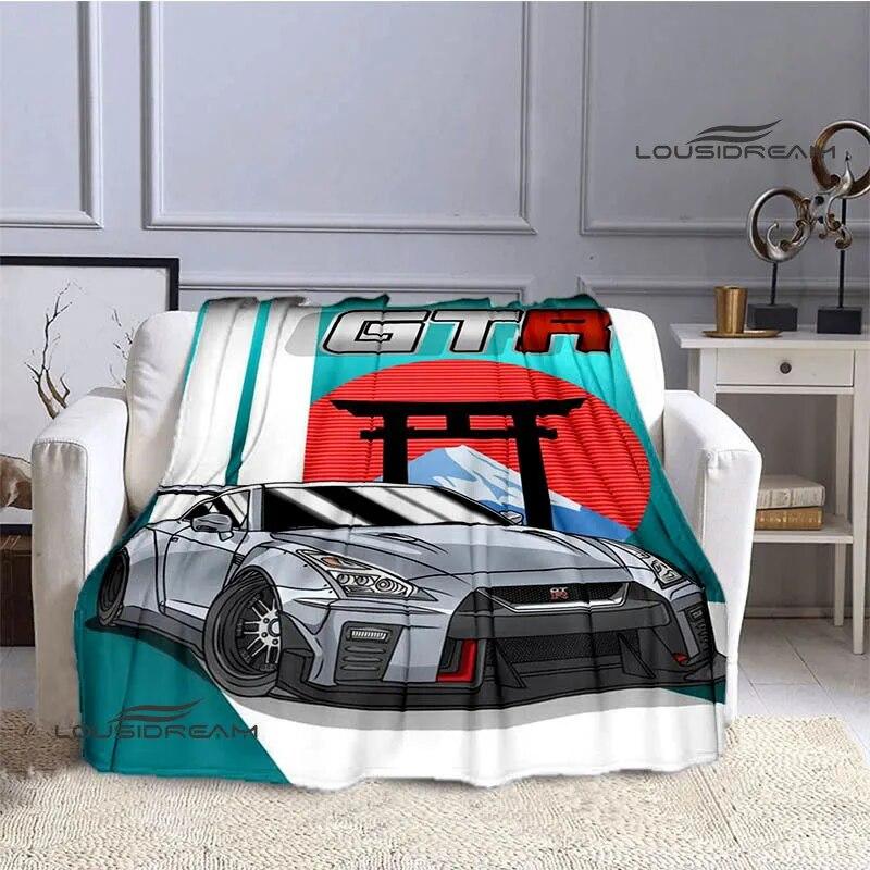 GTR Racing Retro Printed Blankets Warm Blanket Soft and Comfortable Home Travel Bed Blanket Picnic Blanket Birthday Gift