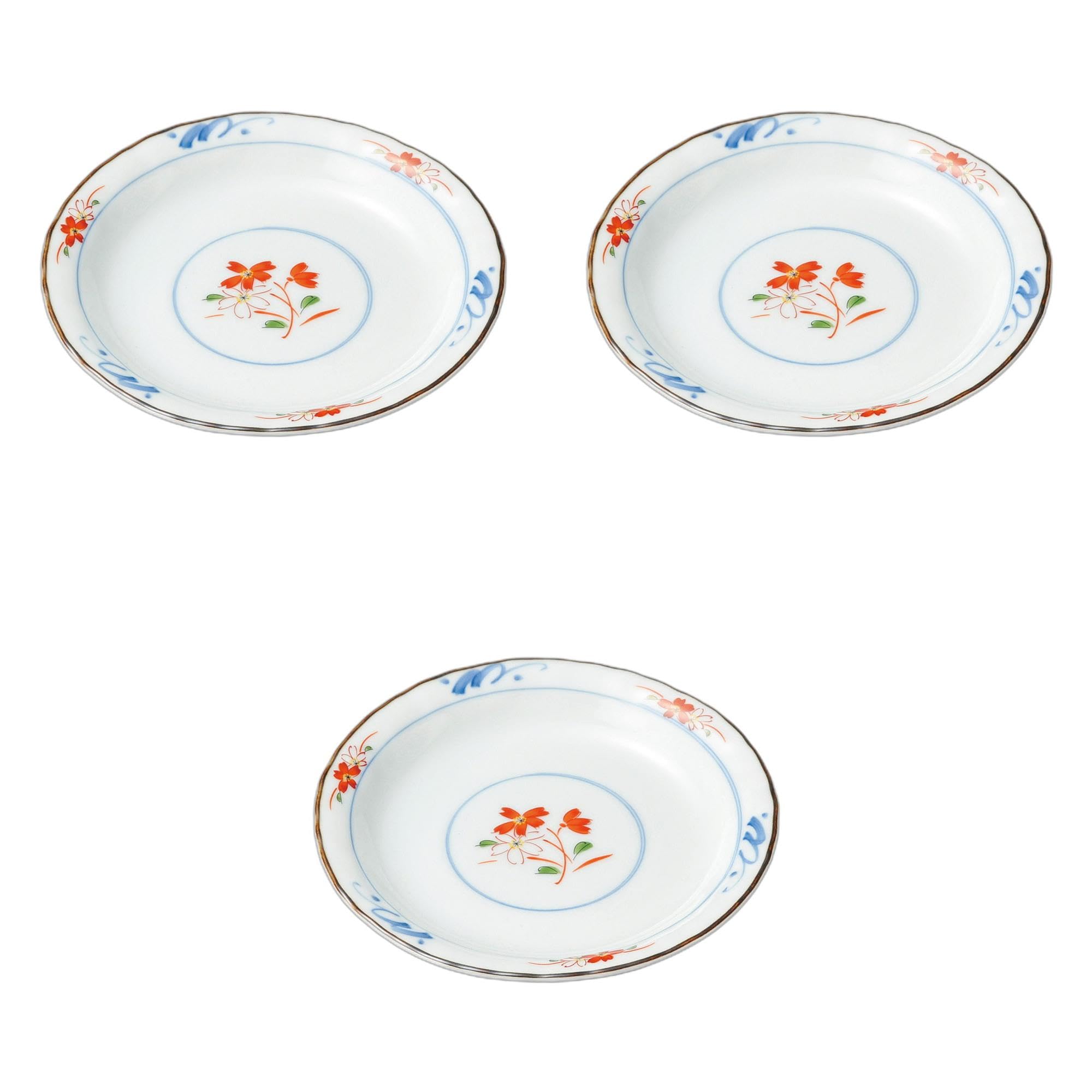 

Set of 3 Nonohana Plates x Medium Ceramic Plates by Setomonohonpo 5.0 [16.3 2.4cm]