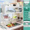 Nordic Style Foldable Double-Layer Dish Rack