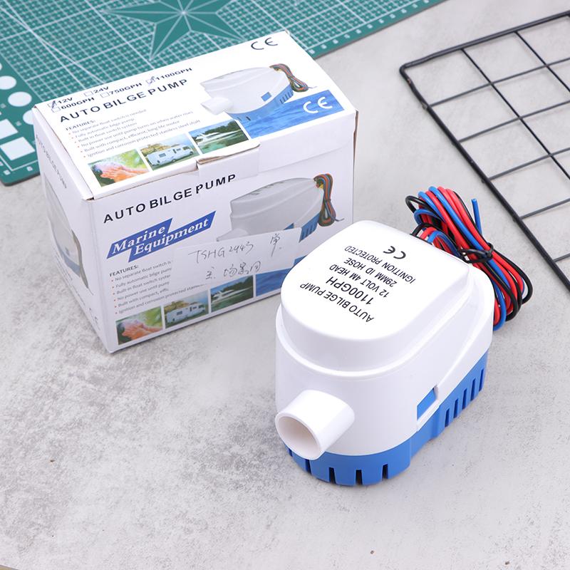 Pompă de santină electrică DC 12V 1100Gph Pompă de apă marină automată pentru barcă Submersibilă Yacht Motor pentru barca Hidroavion Pompă pentru casă