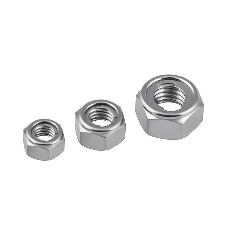 304 Stainless Steel Hex Locking Nut and Washer Set (M4-M16)