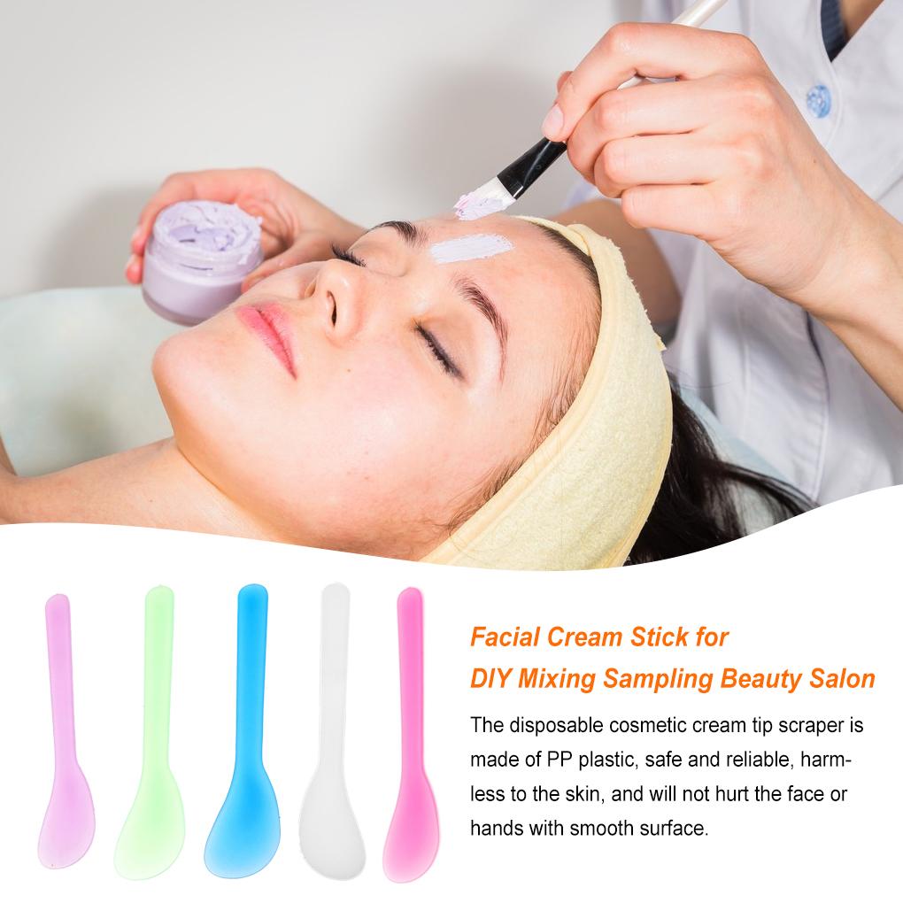 Cosmetic Masks Spoon No Burr Frosted Tip Spatula Plastic Makeup Tools Lightweight Facial Cream Stick for DIY Mixing Beauty