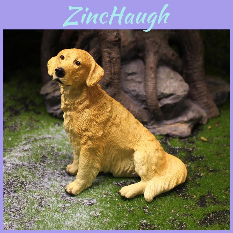 Statua di Cane Golden Retriever in Resina Decorazione da Giardino Regalo per Amanti degli Animali e Arredamento per la Casa