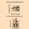 Easter Stickers 3D Visual Effect Bunny Decals Easter Bunny Window Decals For Door Mirror Bathroom Kitchen Home Apartment Hotel