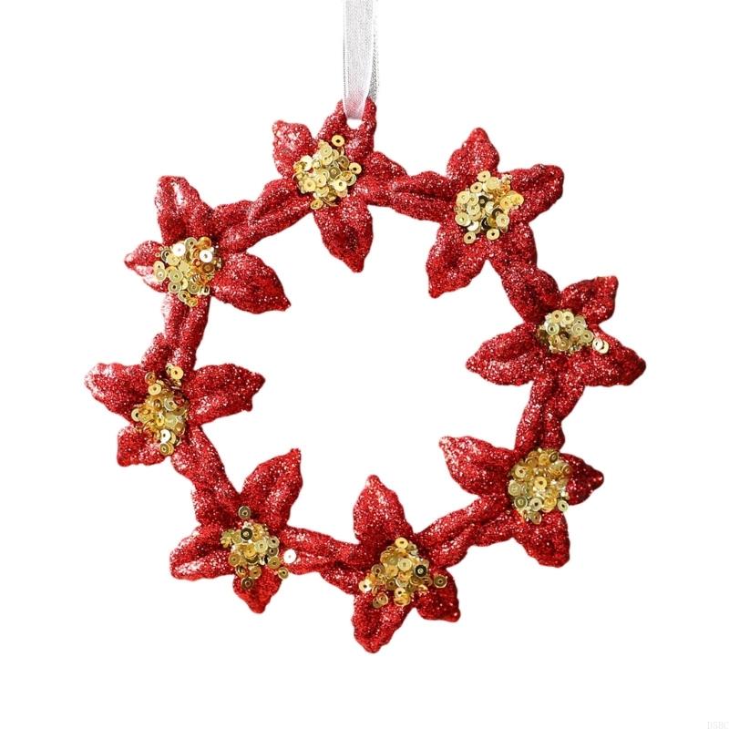 Weather proof Snowflake Christmas Decors Glittered Acrylic Hanging Piece for Multiple Scene