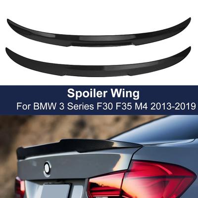 Tail Trunk Wings Decoration Rear Lip Rear Trunk Lid Spoiler Carbon Glossy Black M4 Style For BMW 3 Series F30 F31 F35 2012-