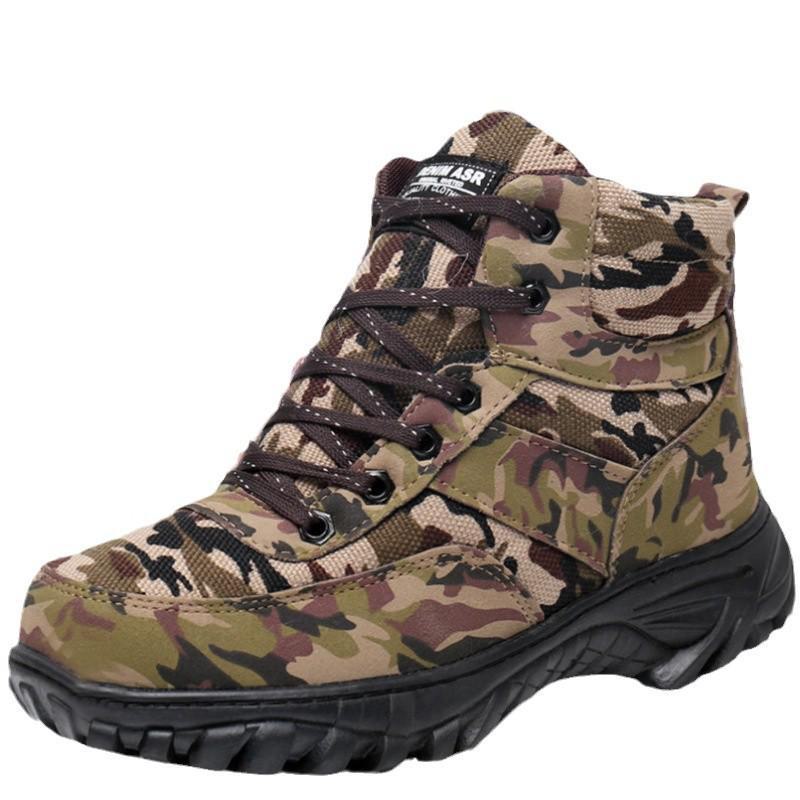 Men's Winter Snow-Proof Non-Slip Outdoor Sports Boots - Thickened Plush Velvet for Warmth.