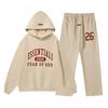 Mens Oversized Hooded Sweatshirt Jogger Set High Street Style Cotton Casual Tracksuit