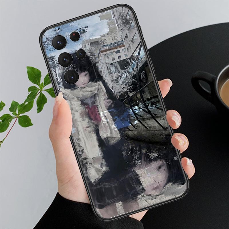 

Phone Case For Samsung A17 A55 A16 A56 A35 A15 A53 A54 A33 A34 A25 A05S A52 A52S A07 A26 A06 Oil Painting Anime Girl Art Cartoon A15