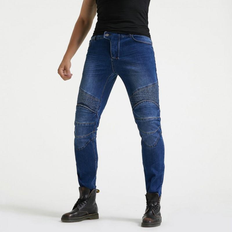 Men Women Motorcycle Riding Jeans Pants Protective Cut Resistant Slim Fit Denim Trousers Harley Style Bikes
